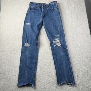 Levis 505 0217 XX Jeans Mens 28x36 (Fits 27x29) USA Made 80s Distressed Vintage